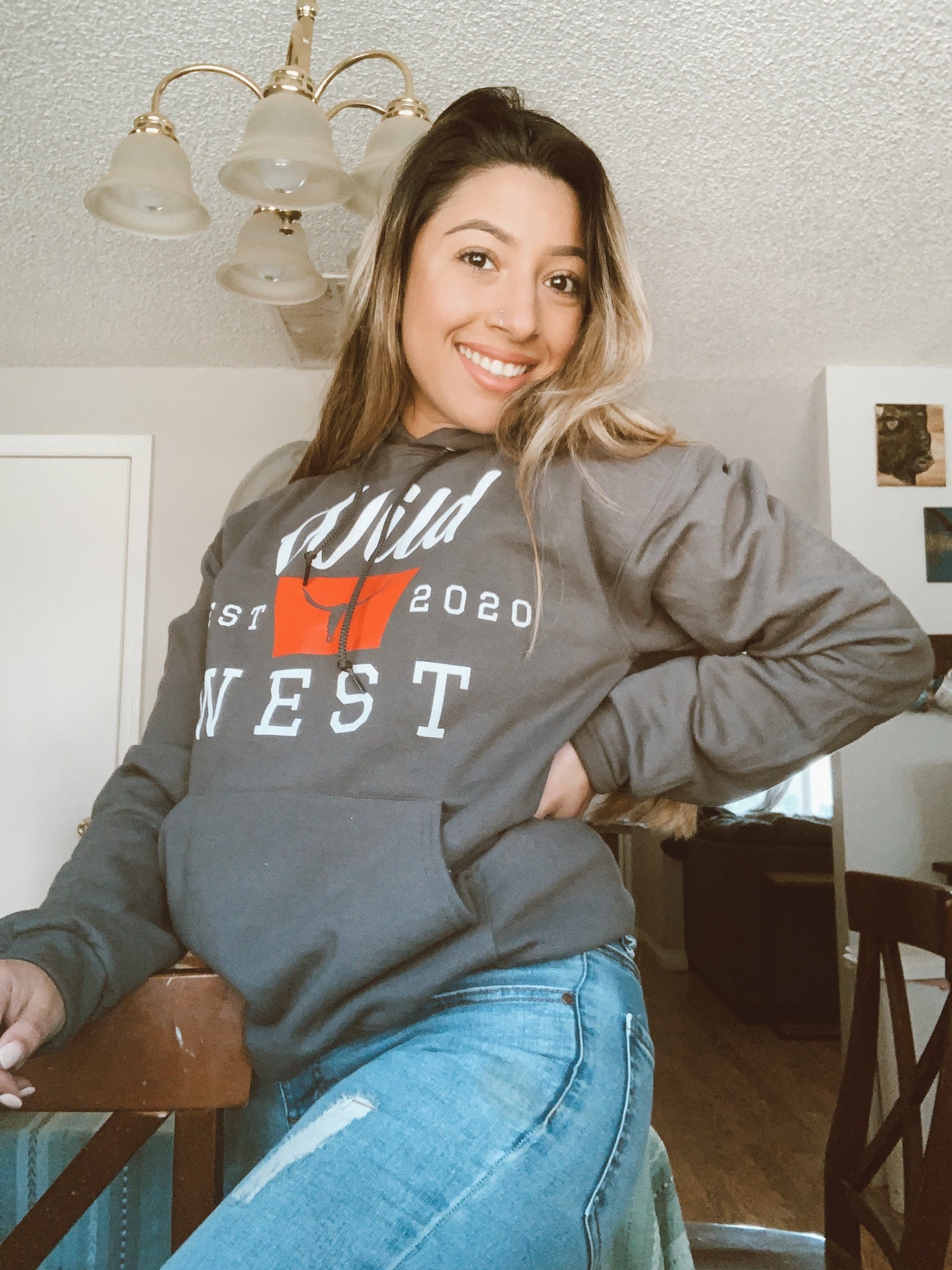 Wild West End - Sudadera con Capucha y Cremallera para Mujer